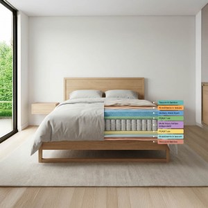 Tempo Bamboo, Boxato, sfoderabile, 700 molle piu 4,5 cm memo, 9 zona portanza , spessore totale circa 23 cm, livello durezza 5